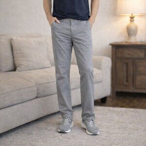 Eddie Bauer, size 38x32, Gray Pants, Slim/Straight Leg, Cotton Blend